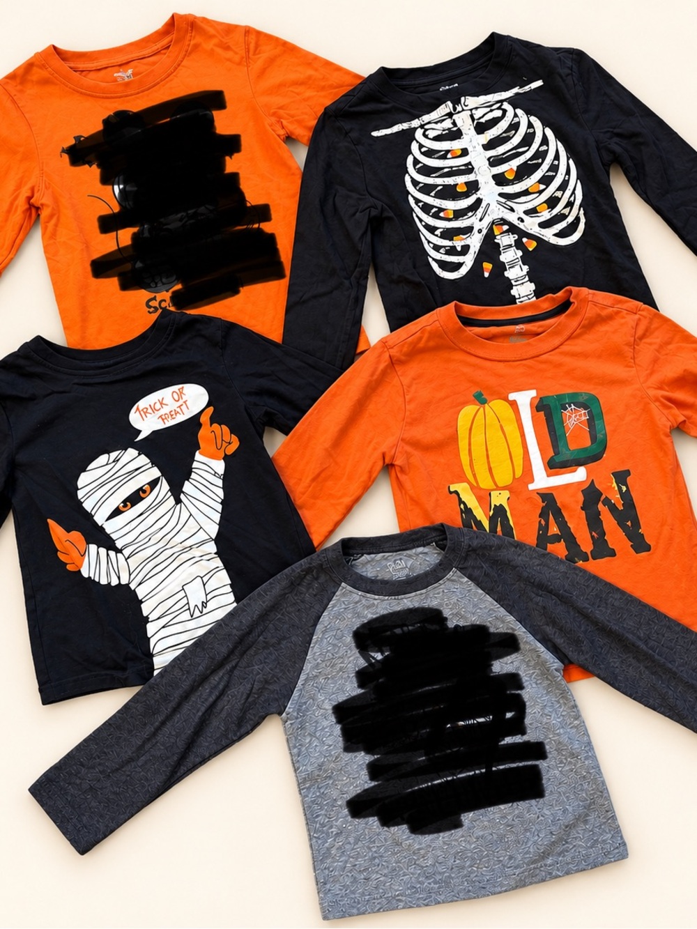 Kids 3T Halloween Long-Sleeve Shirts Bundle - Orange & Black / Paw Patrol Mickey